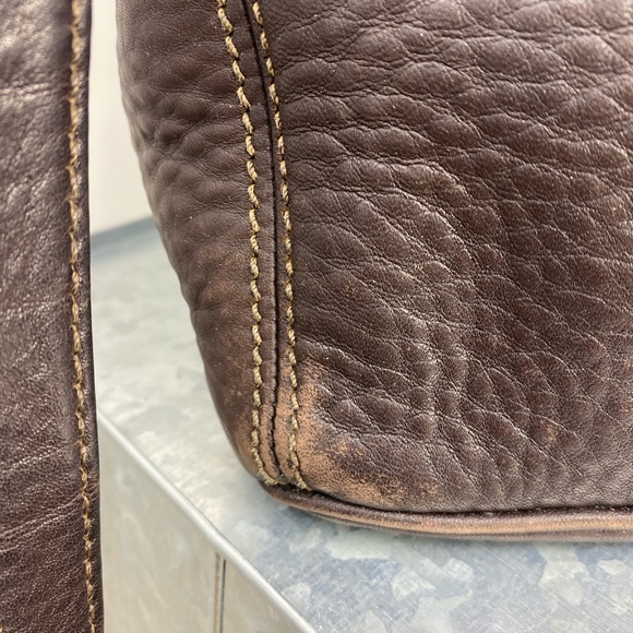 COACH VINTAGE SONOMA CHOCOLATE BROWN DRAWSTRING BUCKET BAG - Picture 10 of 12